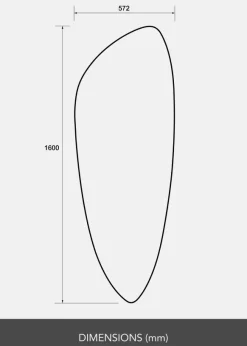 Spegel Obelisk 160x57 cm