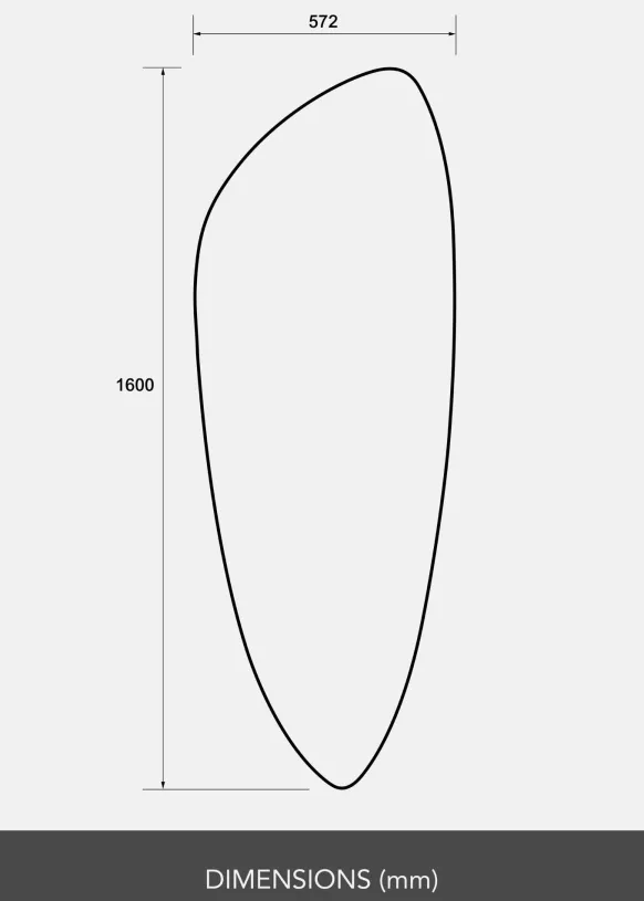 Spegel Obelisk 160x57 cm