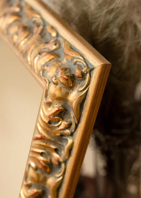 Spegel Odin Guld/Röd - Egna Mått