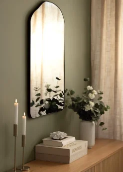 Spegel Organic Domed Svart 53x80 cm