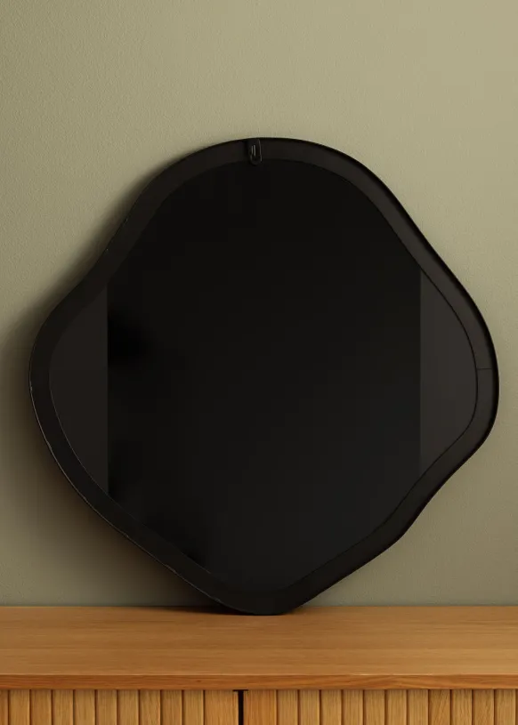 Spegel Organic Svart 60x60 cm