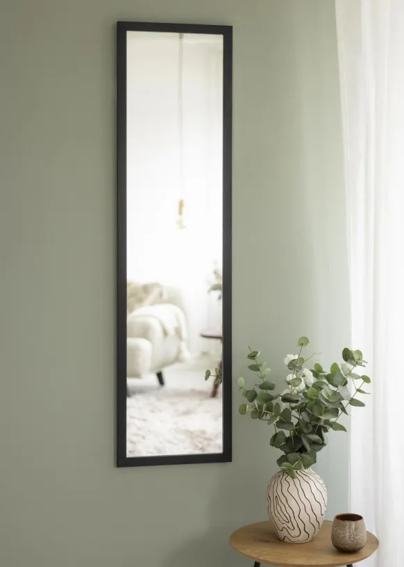 Spegel Overdoor Svart 34x126 cm
