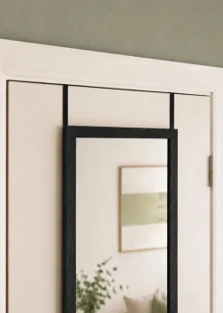 Spegel Overdoor Svart 34x100 cm