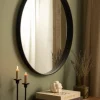 Spegel Reflection Svart 80 cm Ø