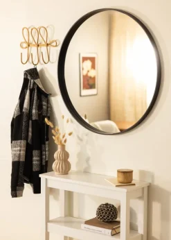 Spegel Reflection Svart 80 cm Ø