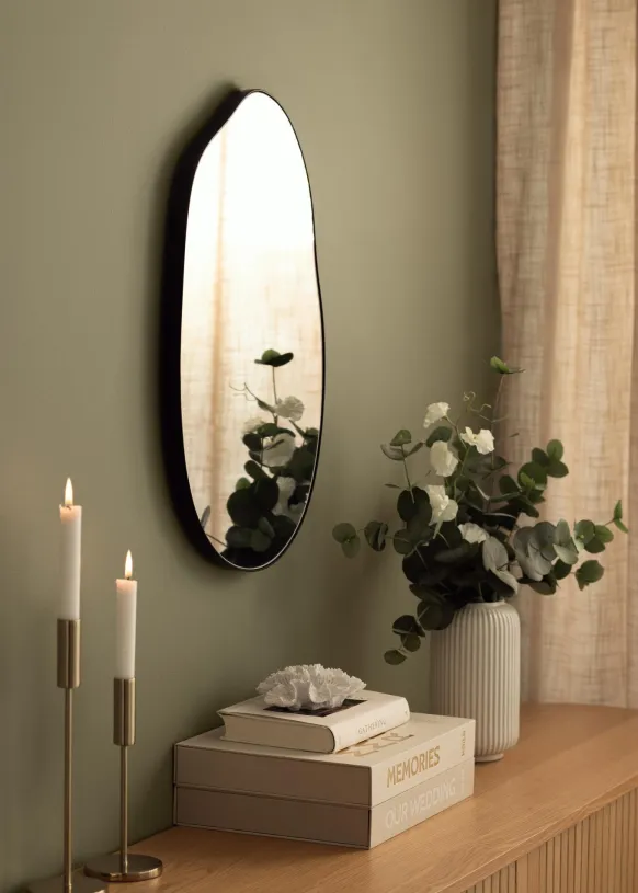 Spegel Roundly Svart 40x60 cm