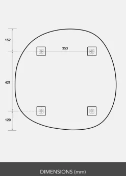 Spegel Roundy II 70x70 cm