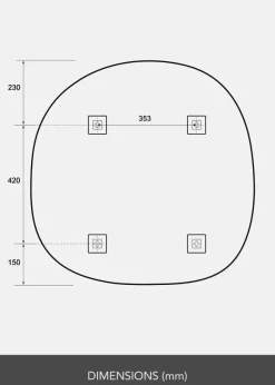 Spegel Roundy 80x80 cm