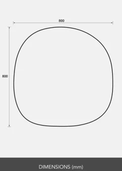Spegel Roundy 80x80 cm