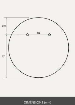 Spegel Rund 80 cm Ø - Selected By BGA