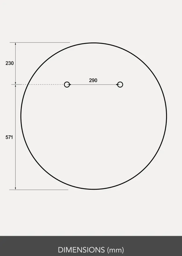 Spegel Rund 80 cm Ø - Selected By BGA