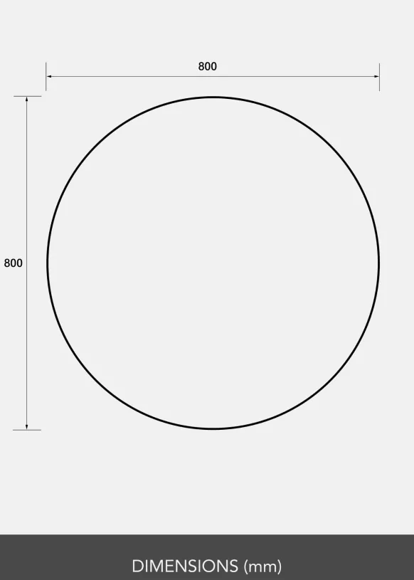 Spegel Rund 80 cm Ø - Selected By BGA