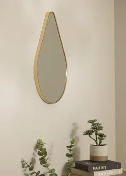 Spegel Water Drop Guld 50x70 cm