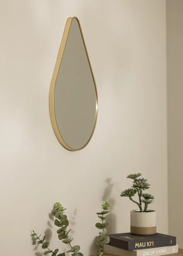 Spegel Water Drop Guld 50x70 cm