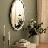 Spegel Wavy Vit 50 cm Ø