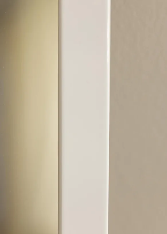 Spegel White Wood Glossy - Egna mått