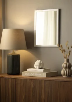 Spegel White Wood Glossy - Egna mått