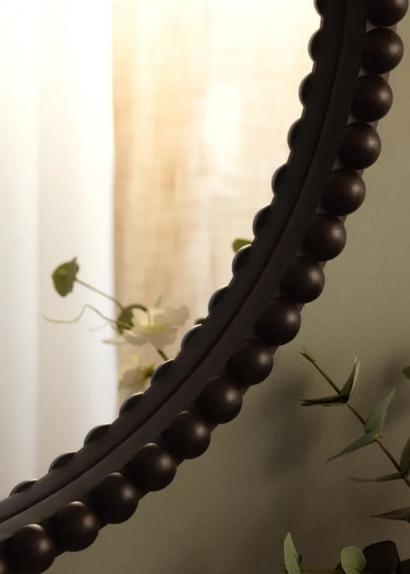 Spegel Wide Beaded 70 cm Ø