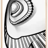 Spiral stairs BW Poster (21x29.7 cm (A4))