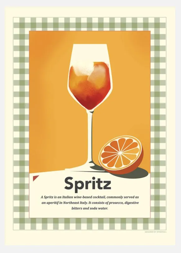 Spritz Retro Print Canvastavla (30x40 cm)