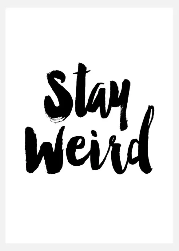 Stay Weird Canvastavla (30x40 cm)