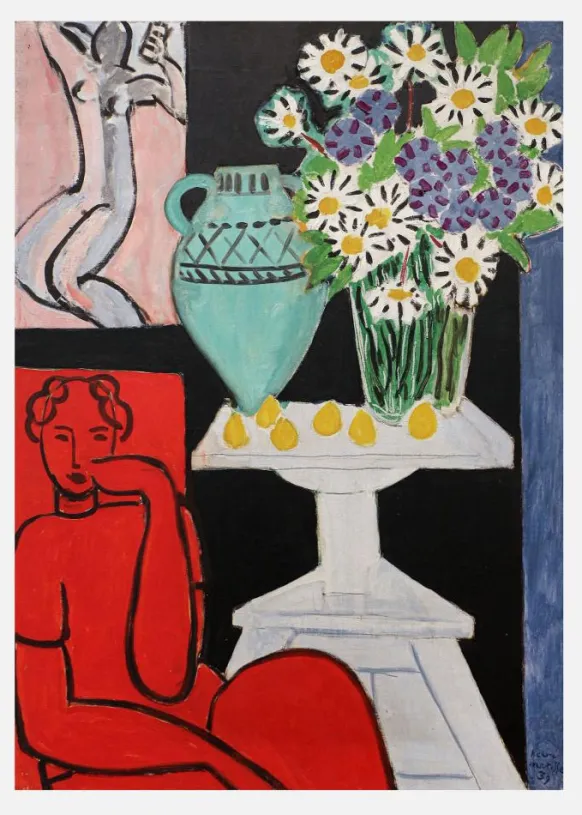 Still Life With Red Figure - Henri Matisse Canvastavla (30x40 cm)