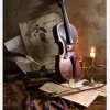 Still Life With Violin Canvastavla (30x40 cm)