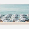 Striped Beach Umbrellas Canvastavla (30x40 cm)
