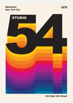 Studio 54 Retro Design Canvastavla (30x40 cm)