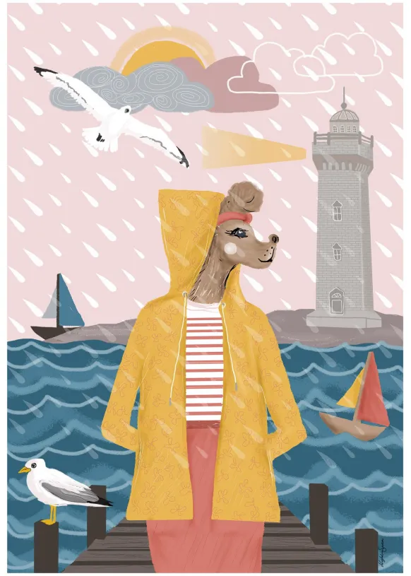 Summer rain Poster (21x29.7 cm (A4))