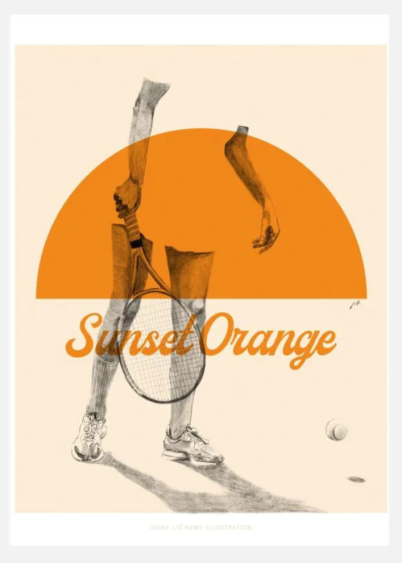 Sunset Orange Canvastavla (30x40 cm)