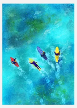Surfer Dudes Canvastavla (30x40 cm)
