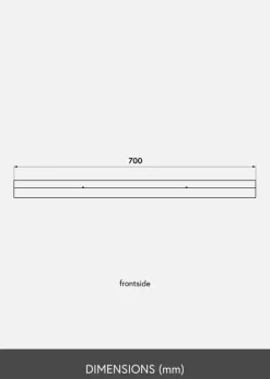 Tavelhylla Svart 70 cm