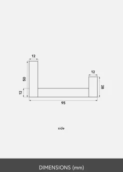 Tavelhylla Vit 50 cm