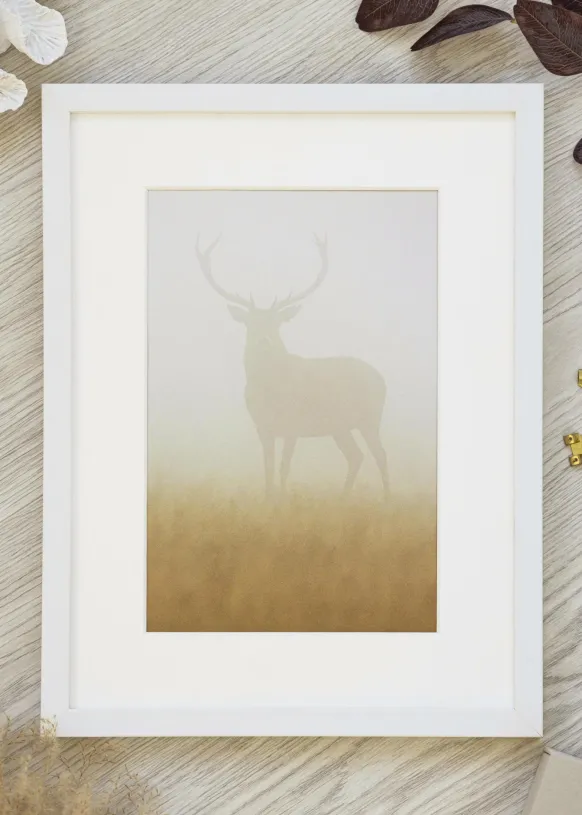 Tavelram Vit Bred 30 x 40 cm