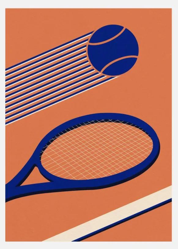 Tennis 80s Canvastavla (30x40 cm)