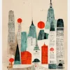 The Paper City Canvastavla (30x40 cm)