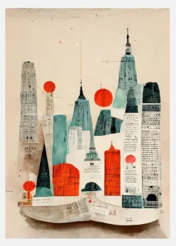 The Paper City Canvastavla (30x40 cm)