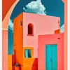The Pink Village Canvastavla (30x40 cm)