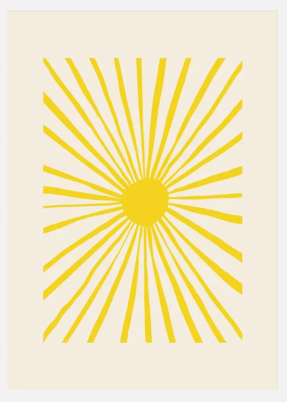 The Sun Canvastavla (30x40 cm)