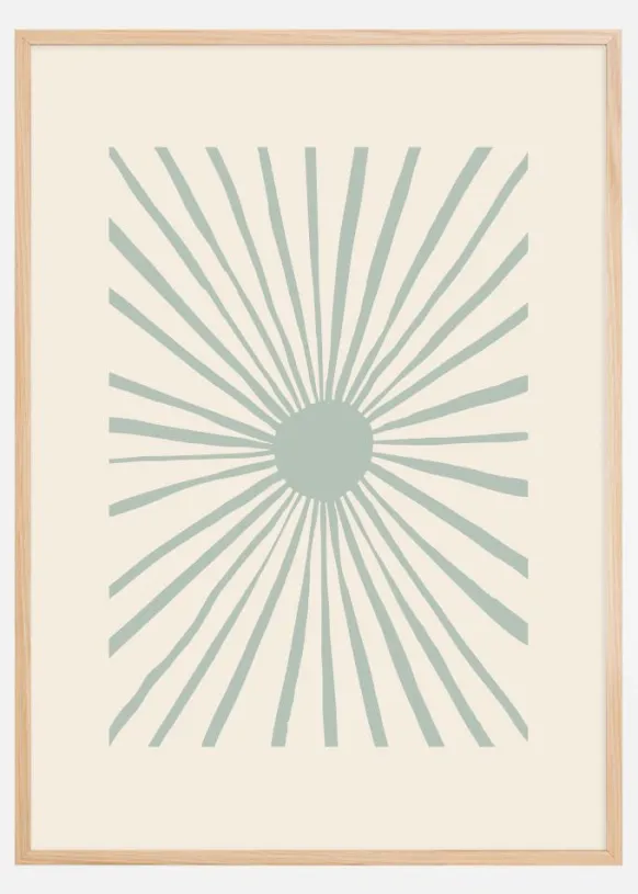 The Sun Grey Poster (21x29.7 cm (A4))
