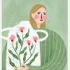 The Woman With He Vase Canvastavla (30x40 cm)