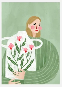 The Woman With He Vase Canvastavla (30x40 cm)