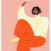 The Woman With The Glass Of Wine Canvastavla (30x40 cm)