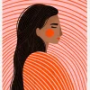 The Woman With The Lines Canvastavla (30x40 cm)