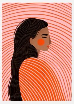 The Woman With The Lines Canvastavla (30x40 cm)
