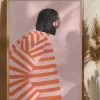 The Woman With the Ornage Stripes Poster (21x29.7 cm (A4))