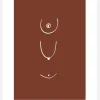 Thin Lines - Brown Canvastavla (30x40 cm)