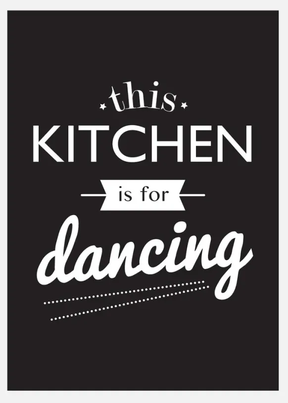 This Kitchen Is For Dancing Canvastavla (30x40 cm)