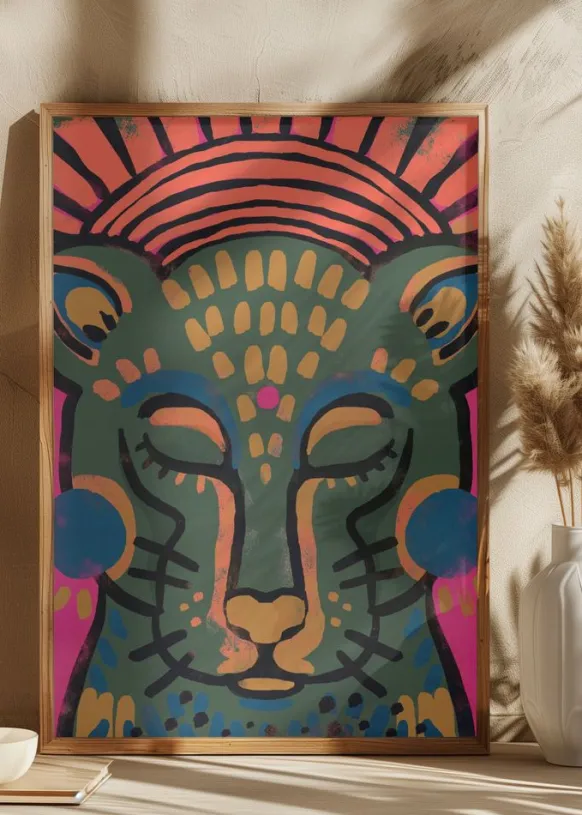 Tiger (Colored Version) Poster (21x29.7 cm (A4))